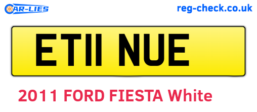 ET11NUE are the vehicle registration plates.