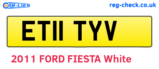 ET11TYV are the vehicle registration plates.