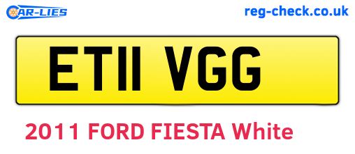 ET11VGG are the vehicle registration plates.