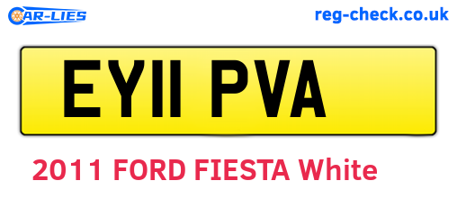 EY11PVA are the vehicle registration plates.