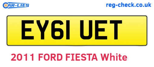 EY61UET are the vehicle registration plates.
