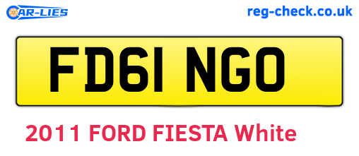 FD61NGO are the vehicle registration plates.