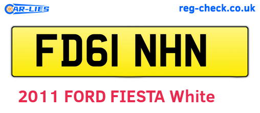 FD61NHN are the vehicle registration plates.
