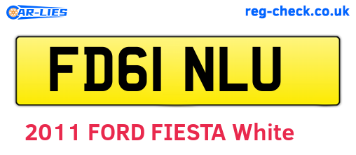 FD61NLU are the vehicle registration plates.