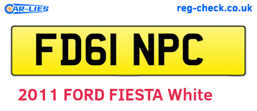 FD61NPC are the vehicle registration plates.