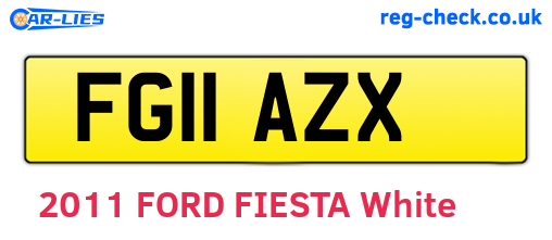 FG11AZX are the vehicle registration plates.