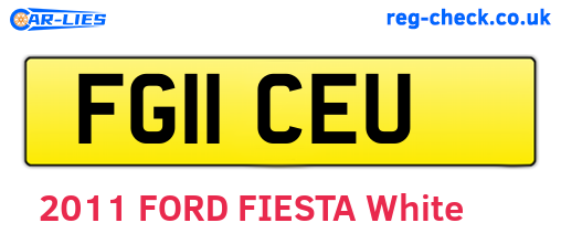 FG11CEU are the vehicle registration plates.