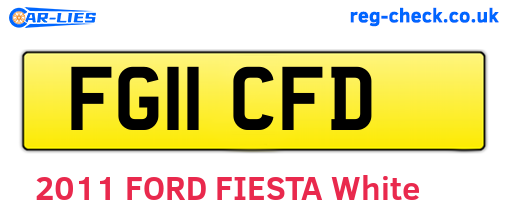 FG11CFD are the vehicle registration plates.