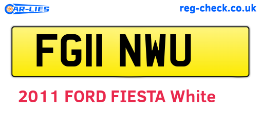 FG11NWU are the vehicle registration plates.