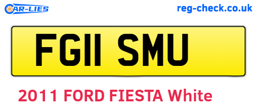 FG11SMU are the vehicle registration plates.