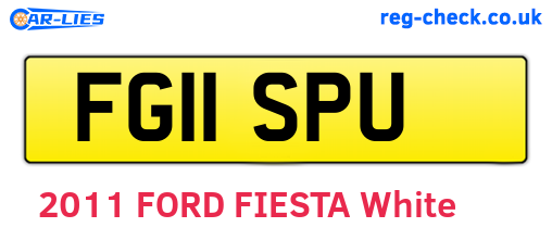 FG11SPU are the vehicle registration plates.