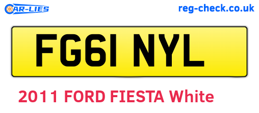 FG61NYL are the vehicle registration plates.