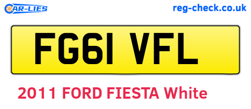 FG61VFL are the vehicle registration plates.