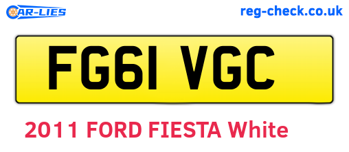 FG61VGC are the vehicle registration plates.