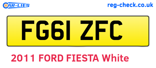 FG61ZFC are the vehicle registration plates.