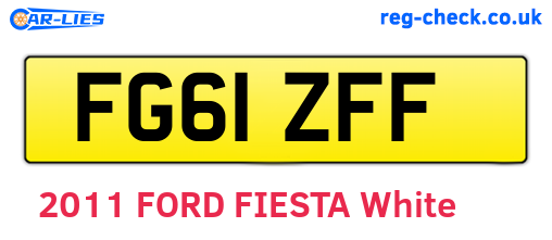 FG61ZFF are the vehicle registration plates.
