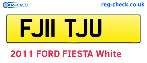FJ11TJU are the vehicle registration plates.
