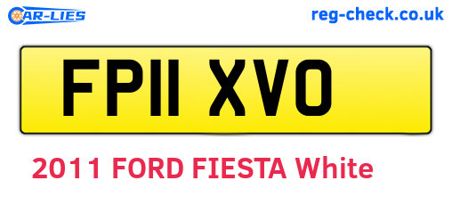 FP11XVO are the vehicle registration plates.
