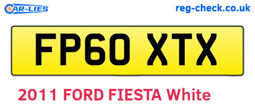 FP60XTX are the vehicle registration plates.