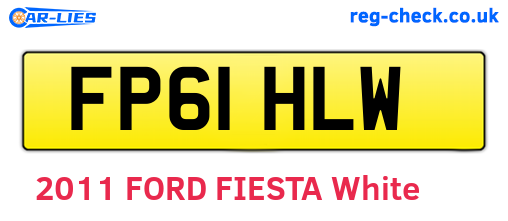 FP61HLW are the vehicle registration plates.