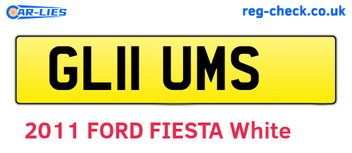GL11UMS are the vehicle registration plates.