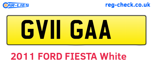 GV11GAA are the vehicle registration plates.
