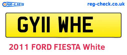 GY11WHE are the vehicle registration plates.