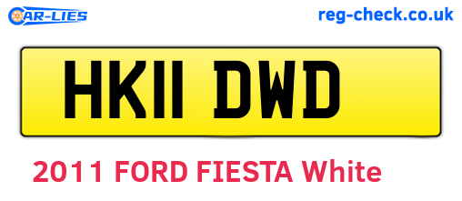 HK11DWD are the vehicle registration plates.
