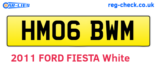 HM06BWM are the vehicle registration plates.