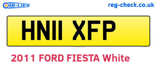 HN11XFP are the vehicle registration plates.
