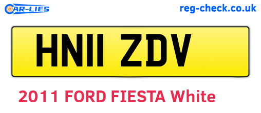HN11ZDV are the vehicle registration plates.