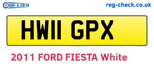 HW11GPX are the vehicle registration plates.