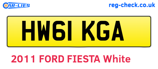 HW61KGA are the vehicle registration plates.