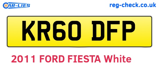 KR60DFP are the vehicle registration plates.