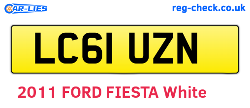 LC61UZN are the vehicle registration plates.