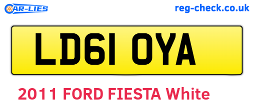 LD61OYA are the vehicle registration plates.