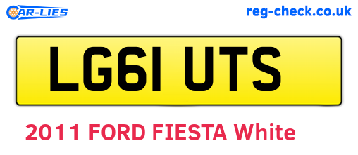 LG61UTS are the vehicle registration plates.