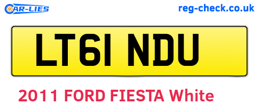 LT61NDU are the vehicle registration plates.