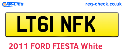 LT61NFK are the vehicle registration plates.