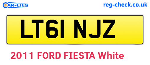 LT61NJZ are the vehicle registration plates.