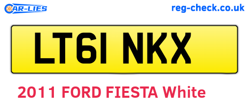 LT61NKX are the vehicle registration plates.