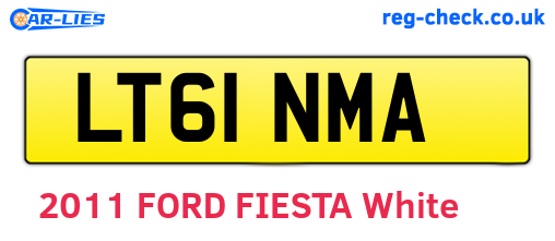 LT61NMA are the vehicle registration plates.