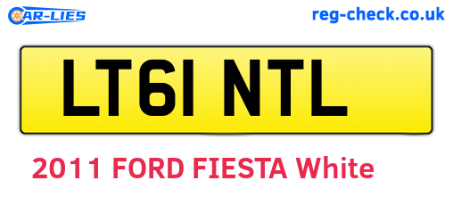 LT61NTL are the vehicle registration plates.