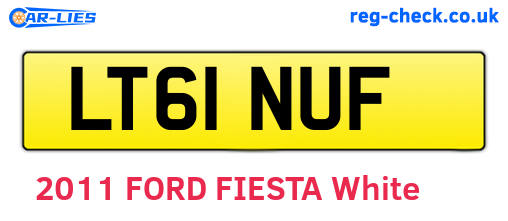 LT61NUF are the vehicle registration plates.
