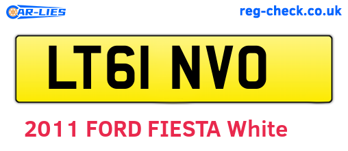 LT61NVO are the vehicle registration plates.