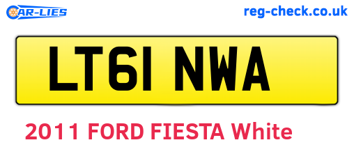 LT61NWA are the vehicle registration plates.