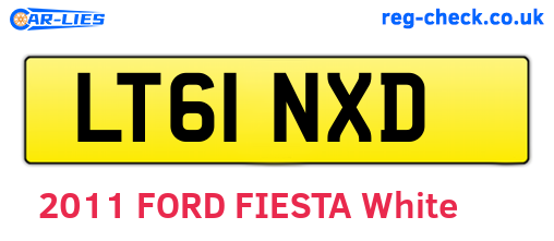 LT61NXD are the vehicle registration plates.