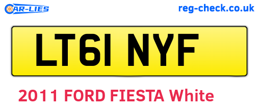 LT61NYF are the vehicle registration plates.