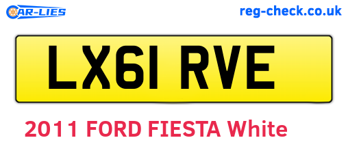 LX61RVE are the vehicle registration plates.