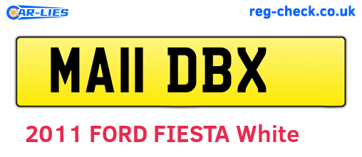 MA11DBX are the vehicle registration plates.